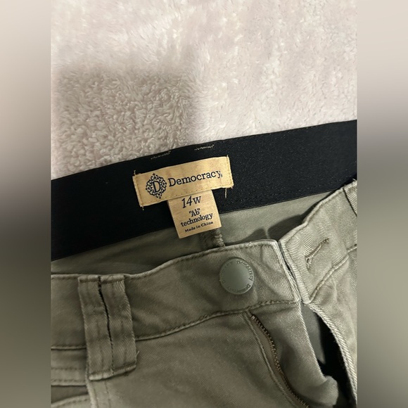 Democracy Women's Straight Leg Jeans - Olive Green - Picture 3 of 6